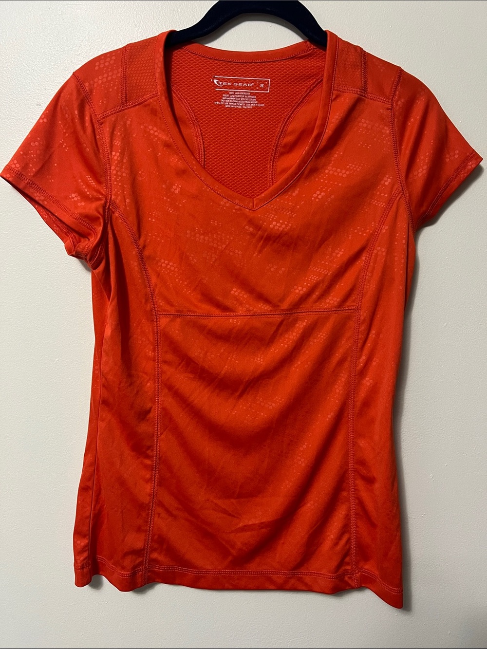 tek gear Women's Short Sleeve V-Neck Athletic Tee - Bright Orange